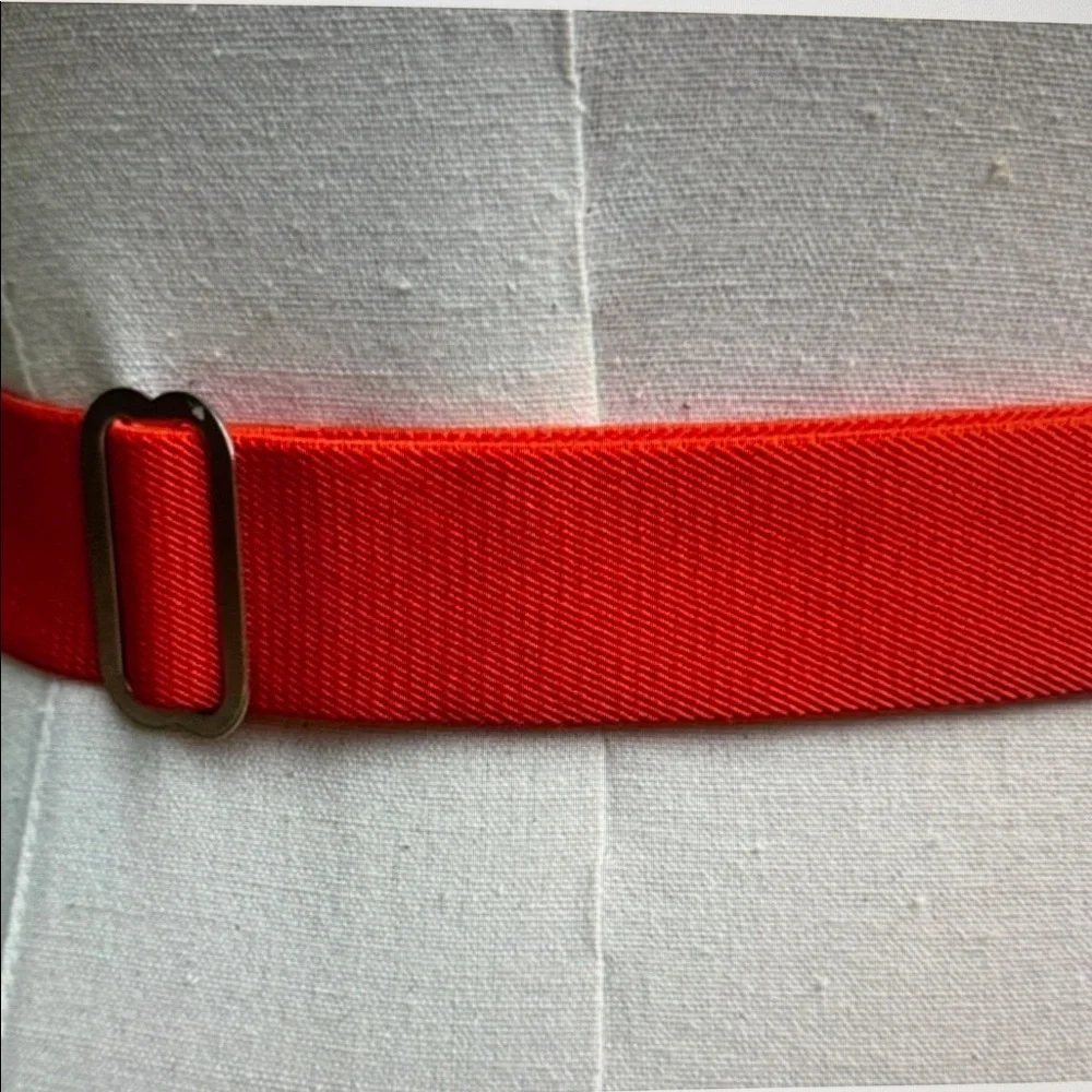 Academy Softball Baseball Belt Adjustable Vibrant Orange with Silver Buckle